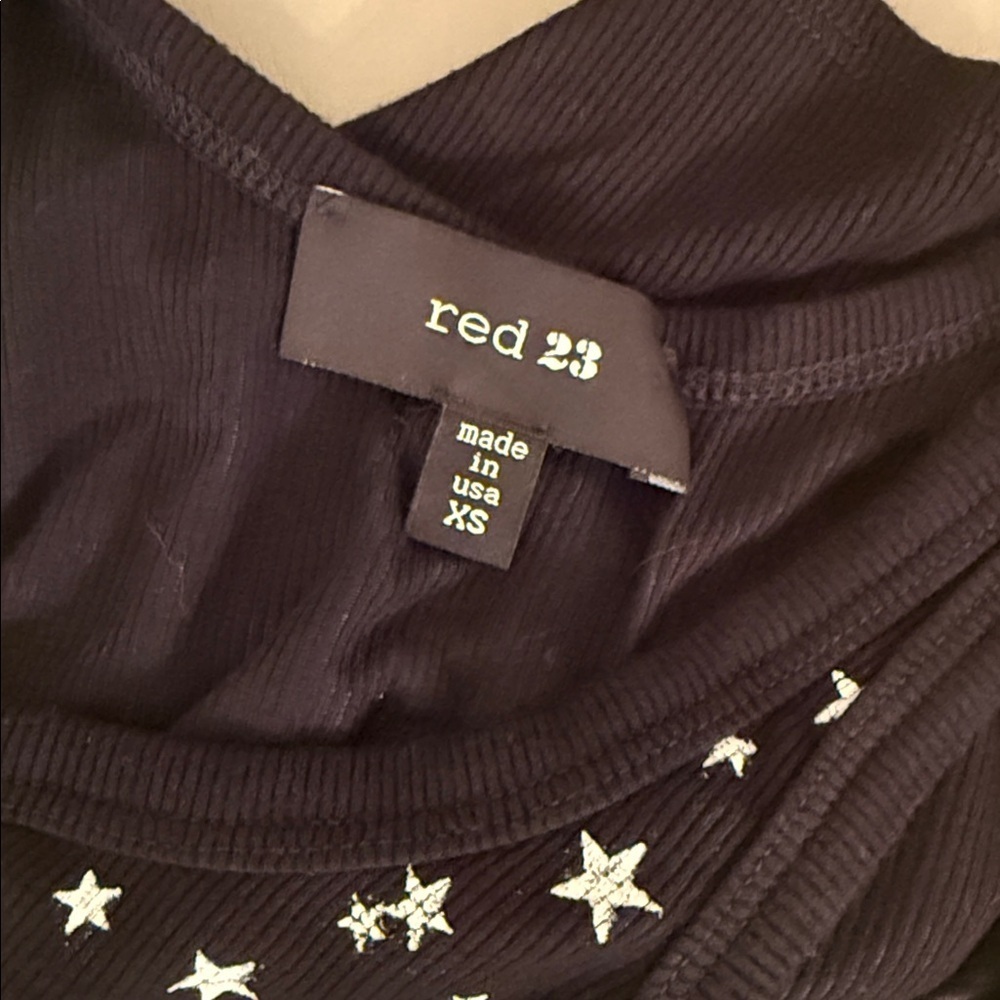 Red 23 Black Star Patterned Tank Top - Picture 3 of 4